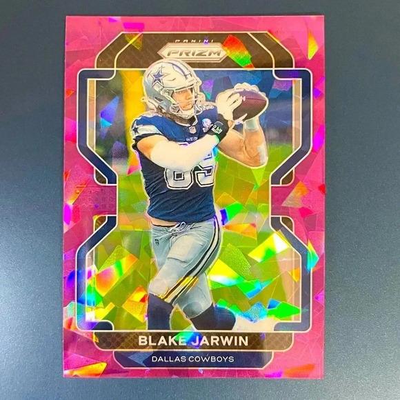 Jarwin Purple Cracked Ice Prizm /225 2021 Panini Prizm Blake Dallas Cowboys - Picture 1 of 3